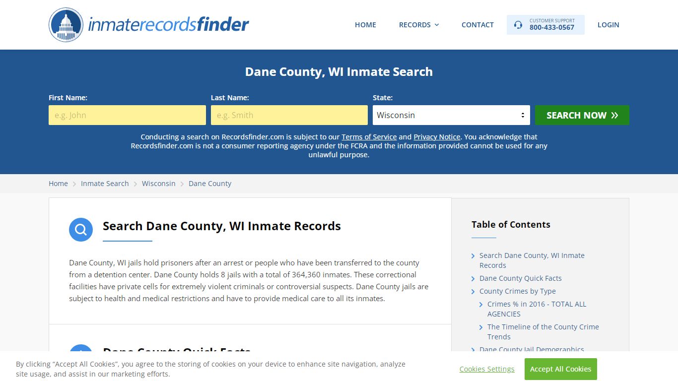 Dane County, WI Inmate Lookup & Jail Records Online