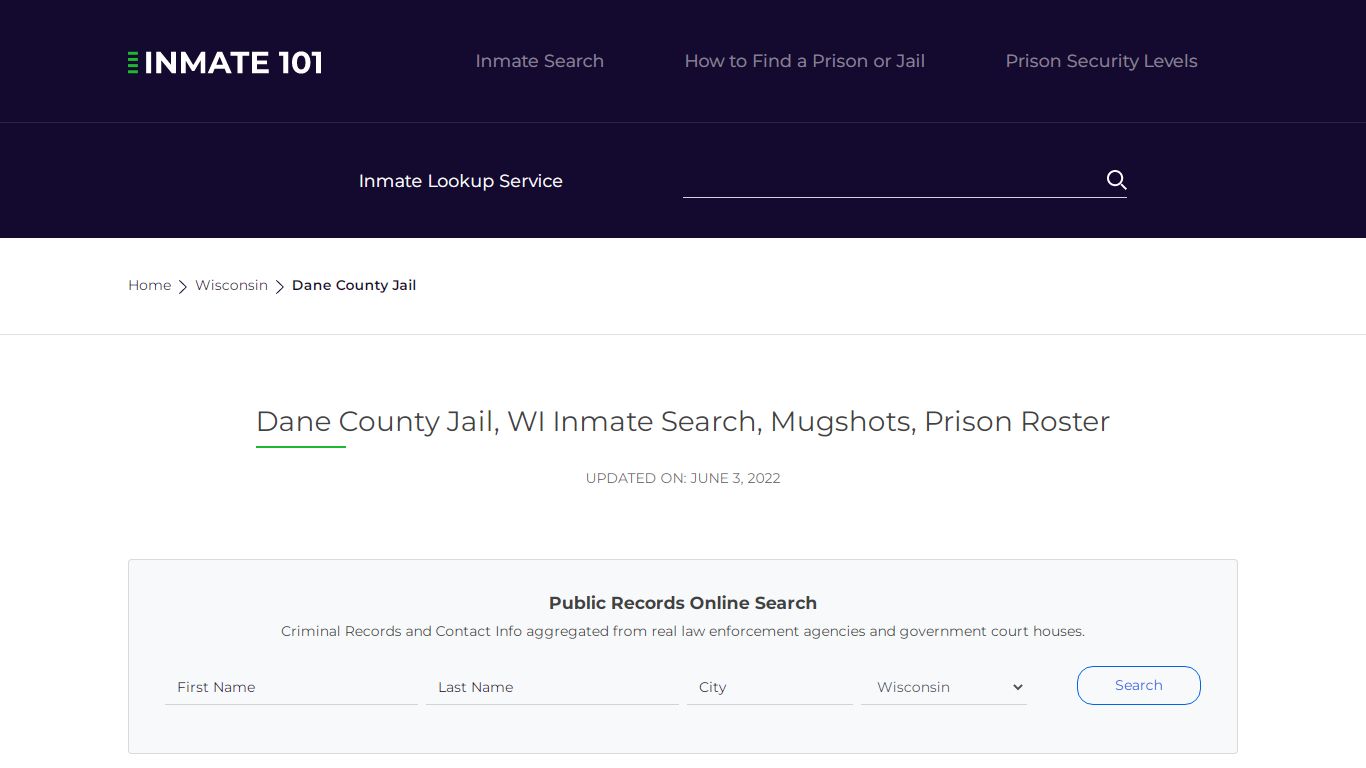 Dane County Jail, WI Inmate Search, Mugshots, Prison ...