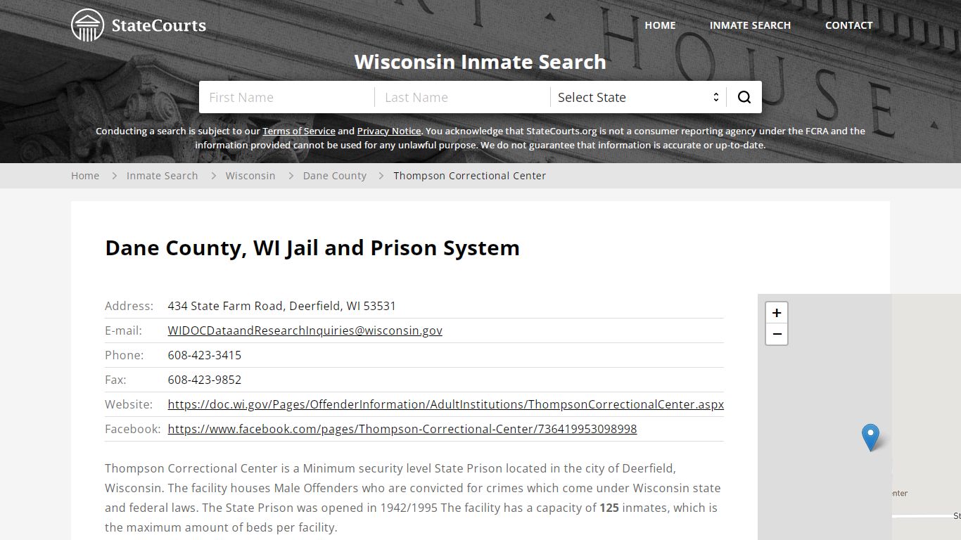 Thompson Correctional Center Inmate Records Search ...